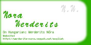 nora werderits business card